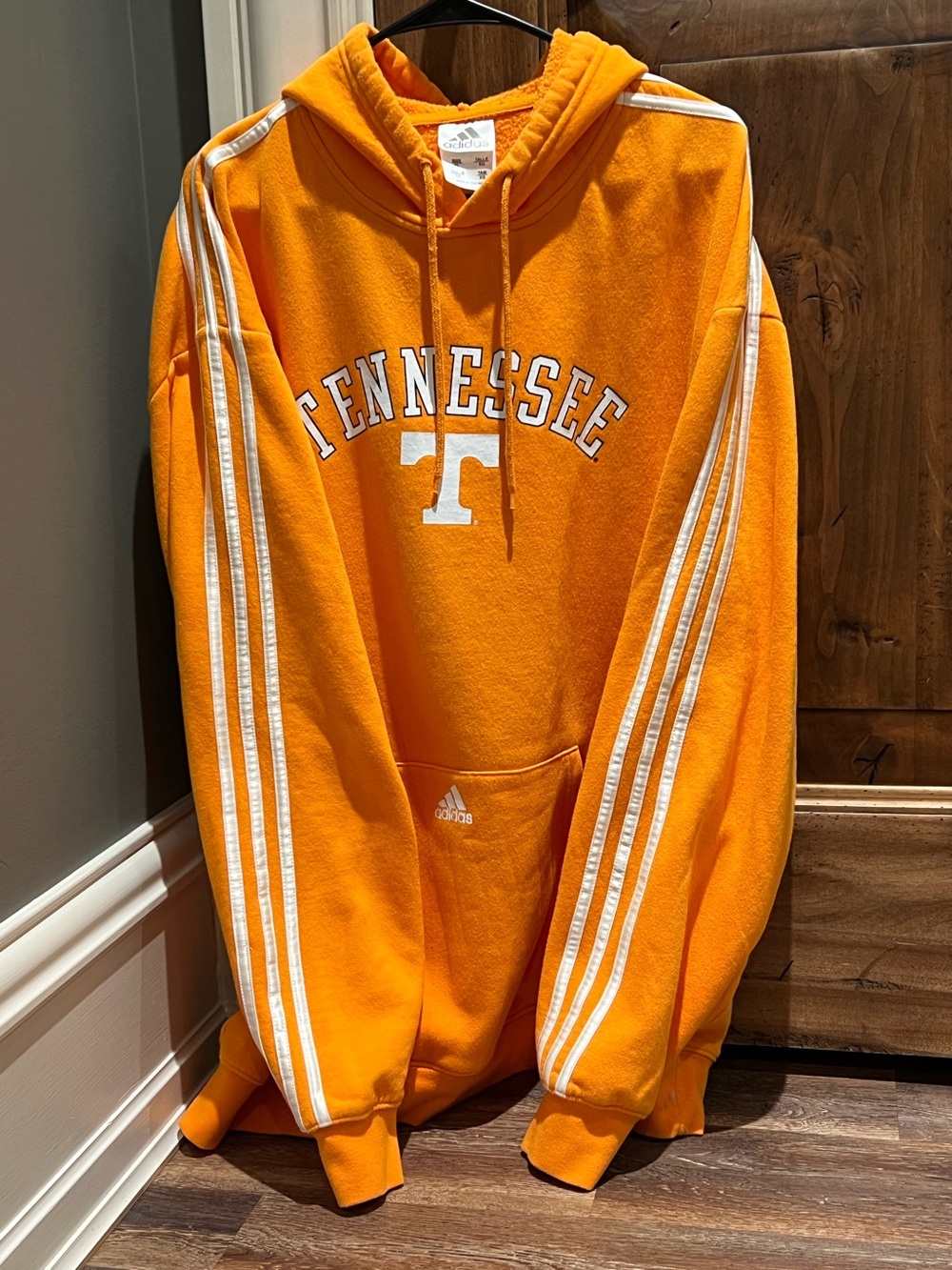 adidas Tennessee Orange Hooded Sweatshirt with White Stripes